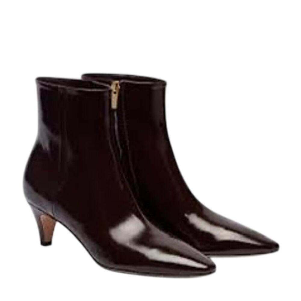 Gianvito Rossi NIB Levy 55 Booties in Burgundy Size 40
